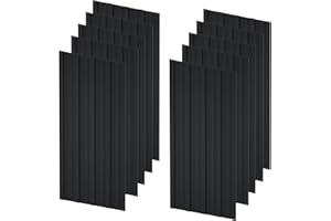 Jaxilyn 10 Pcs Metal Roof Panels 42.52" x 16.77" Roofing Panels Galvanized Steel with Screw Resistant,Versatile and Durable Suitable DIY for Garages,Sheds, Stables and Mobile Homes Black