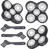 BOEEA 3 Pack Blades Refills Compatible with Freebird Shaver, 5 Blades Shaver Replacement Head for Bald Men, Electric Razor Replacement Heads for Freedom Grooming with 3 Cleaning Brush