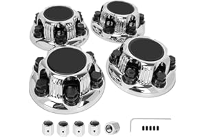Jedaful (Set of 4) 6 Lug Wheel Center Caps,OEM Replacement Chrome Hub Caps Center Set for 16"/17" Inch Wheel Rims Caps