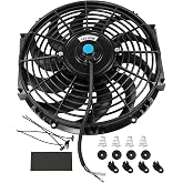 JDMSPEED New 12" Inch Universal Slim Fan Push Pull Electric Radiator Cooling 12V Mount Kit