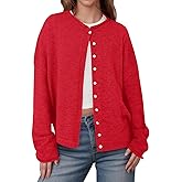 GREAIDEA Womens Button Up Cardigan Sweaters Trendy Lightweight Soft Long Sleeve Knit Loose Sweater 2025 Early Fall Outfits