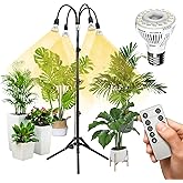 SANSI 4 Head Grow Lights for Indoor Plants, 660W Equivalent Full Spectrum LED Plant Lights for Indoor Growing, Energy Efficie