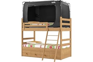 YAVIL Bed Tent Bed Canopy Bunk Twin Size, Portable Sleeping Tents Dream Tents Indoor for Kids and Adult, Blackout 93% Breathable Privacy Space on Bed with Three Doors (Mattress Not Included)
