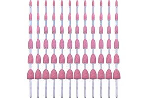SHITIME 72 Pack Grinding Stone Set 1/8" Shank, Sanding Drill Bit for Rotary Tool Flap Wheel for Grinding, Polishing, Deburring Ferrous Metal(12/10/8/6/5/4mm Bullet Shape)