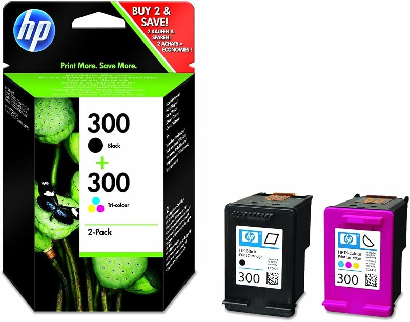 HP 300 CN637EE Black Tri-Colour Ink Cartridge Multipack Original 2 Pack