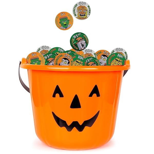 FRUIDLES HALLOWEEN MONSTER MONEY COINS MUNNY, TRICK-OR-TREAT PARTY BAG FILLERS, INDIVIDUALLY WRAPPED IN ORANGE, GREEN, SILVER COIN DESIGN FOILS, KOSHER CERTIFIED DAIRY (2 POUNDS)