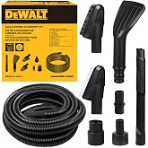 DEWALT 8-Piece Car Detailing Vacuum Hose Accessory Kit, DXVA13-0801 | Compatible with Most Wet and Dry Shop Vacuum, Shop Vac Attachments for Efficient Cleaning