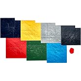 VEVOR Concrete Stamps Mat, 24 x 24 in, 7 PCS Concrete Texturing Skin Polyurethane Stamp Stone Tile Texture Mat, Slate floor Imprint Seamless Stamp Concrete Molds for Outdoor Decorative, Muti-color