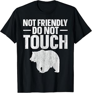 Sarcastic Loner Introvert Clothing Not Friendly Do Not Touch Black T-Shirt