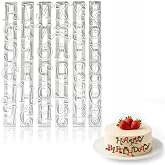 Fondant Letter Cutters for Cake Decorating, A-Z &amp; 0-9, Plastic Set | Alphabet Fondant Cutters, Multipurpose Letter &amp; Number Molds, 9.84 x 0.98 In; for Sugar Paste, Gum Paste &amp; Cookies