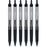 PILOT Precise V10 RT Retractable Liquid Ink Rollerball Pens, Bold Point, 1.0mm, Black Ink, 6 Count