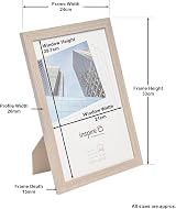 Hampton Frames A4 Photo Frame 21x30cm Natural Wood Effect with Acrylic Front view 6