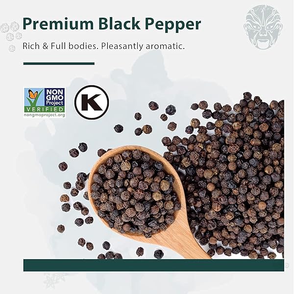 SOEOS BLACK PEPPERCORNS, 18OZ (PACK OF 1), NON-GMO, KOSHER, PACKED TO KEEP PEPPERS FRESH, PEPPERCORN FOR GRINDER REFILL, WHOLE PEPPERCORNS