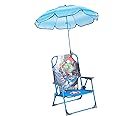 Idea Nuova Marvel Avengers Kids Outdoor Folding Beach Chair with Umbrella,Portable Camp Chair for Ages 3+, Lightweight & Compact for Beach, Camping, and Backyard