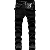 Qazel Vorrlon Men's Fleece Lined Jeans Winter Warm Flannel Skinny Slim Fit Stretch Denim Pants