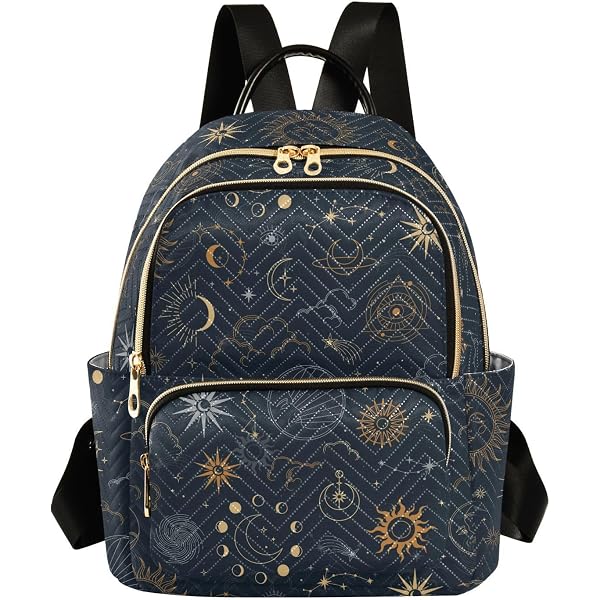 Amazon.com: ALAZA Cute Tiger Moon Purple Night Mini Backpack  display picture 1