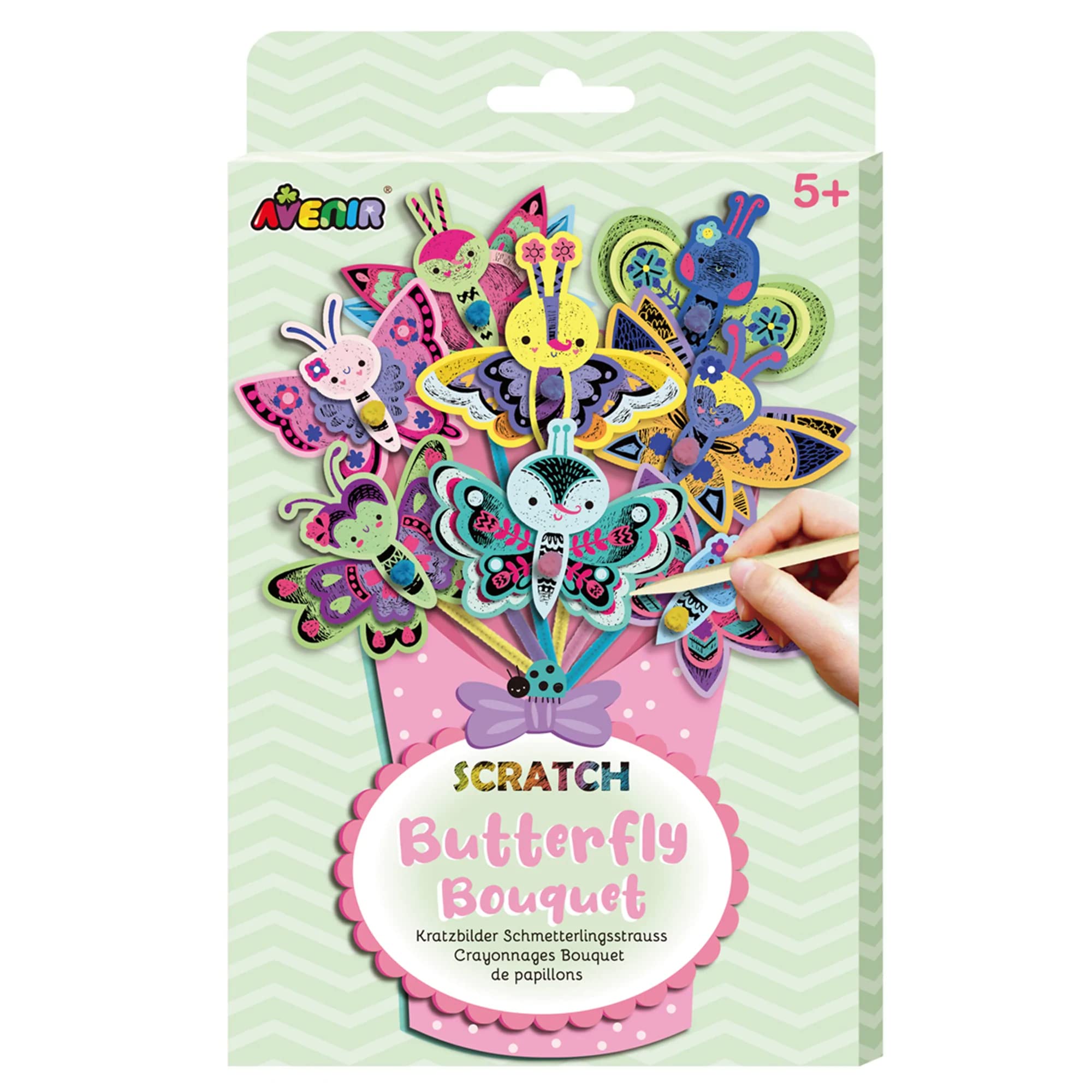 Avenir Scratch Butterfly Bouquet | Creative Craft Kit for Kids ages 5+