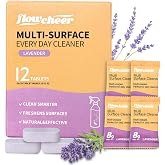 flowcheer Multi Surface Cleaner Refills -12 Pack (Lavender) | All Purpose Cleaning Refill Tablet-Makes 194 fl oz Bottles of Spray Cleaner for Household &amp; Kitchen Cleaning