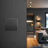 British General BG Electrical Double Wall Light Switch 2 Way Matt Black FFB42 view 7