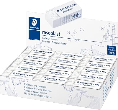 STAEDTLER 526 B30 Rasoplast Eraser Small Pack of 30 Latex Free Phthalate Free