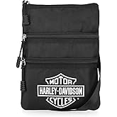 Harley-Davidson Women's Bar &amp; Shield Logo Polyester Crossbody Purse, Black