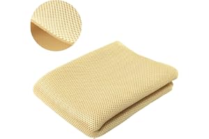 WAYBER Speaker Grill Cloth Stereo Mesh Fabric for Speaker Repair, Yellow - 55 x 20 in / 140 x 50 cm