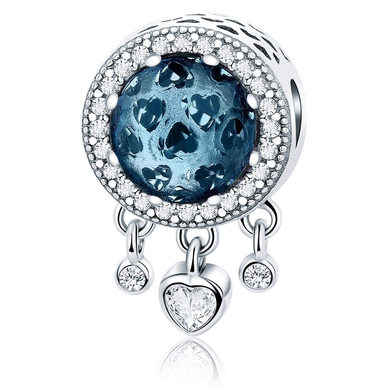 MUERDOU Birthstone Charm Fit Charms Bracelets and Necklaces Birthday Gifts for Woman Girl