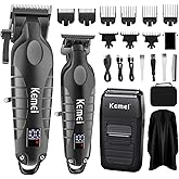 KEMEI Professional Cordless Hair Clippers, Hair Trimmer, Electric Beard Shaver Set for Men, Electric Barber Clipper Beard Trimmer, Rechargeable Fade Clipper Haircutting Kit, KM-2290, KM-2293, KM-1102