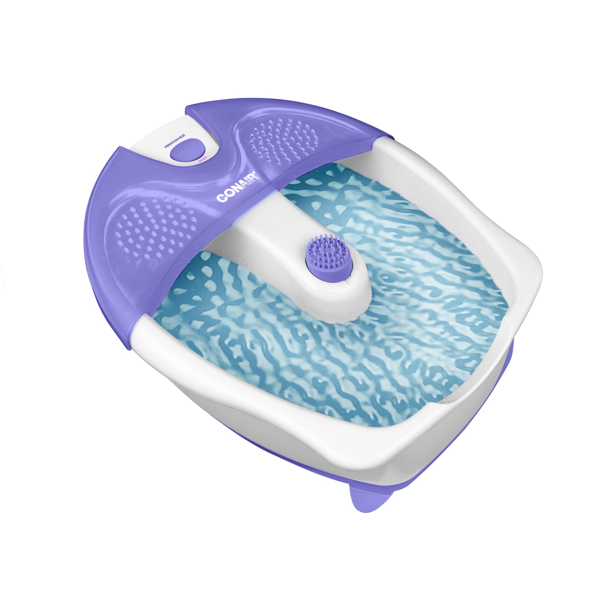 Photo 1 of Conair Soothing Pedicure Foot Spa Bath with Soothing Vibration Massage, Deep Basin Relaxing Foot Massager with Jets, Blue/White