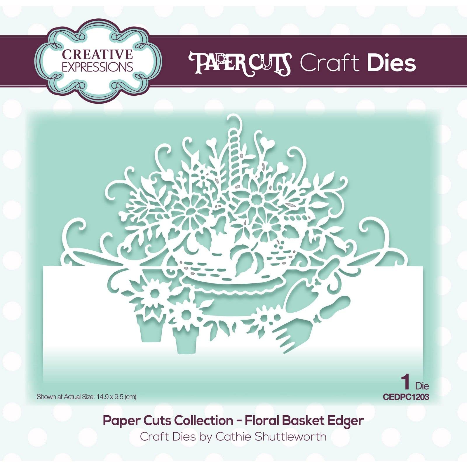 Paper Cuts - Floral Basket - Edger - Craft Die