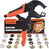 Heavy Duty Snap Fastener Tool, Snap Setter Tool with 100 Sets 4 Color Boat Cover Snaps, Snap Repair Kit, Repairing Boat Covers, Canvas, Fabric, Tarps