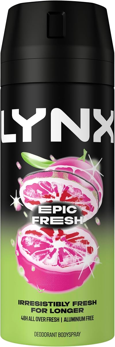 Lynx Epic Fresh Deodorant Body Spray 150 ml Pack of 6