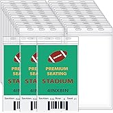 Patelai 100 Pcs 4 x 8 Inch Plastic Badge Holder Bulk Clear Vinyl ID Protector Sleeves Card Ticket Credential Badge Sleeves Vertical Waterproof Badge Holder Name Tag Holder for Sporting Events