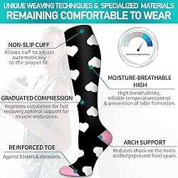 COOLOVER Copper Compression Socks for Women and