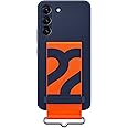 Samsung Galaxy S22 Silicone Cover with Strap, Navy
