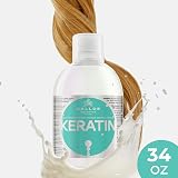 Kallos KJMN Keratin Shampoo Regenerating 1000ml Dry Damaged Hair Keratin Protein view 2
