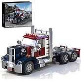 HIGH GODO Semi Truck Building Set, MOC City Road Tow Truck Model Kit Build and Display, Technology Trailer Set Toy Gift for Teens Adults 12+ (269PCS)