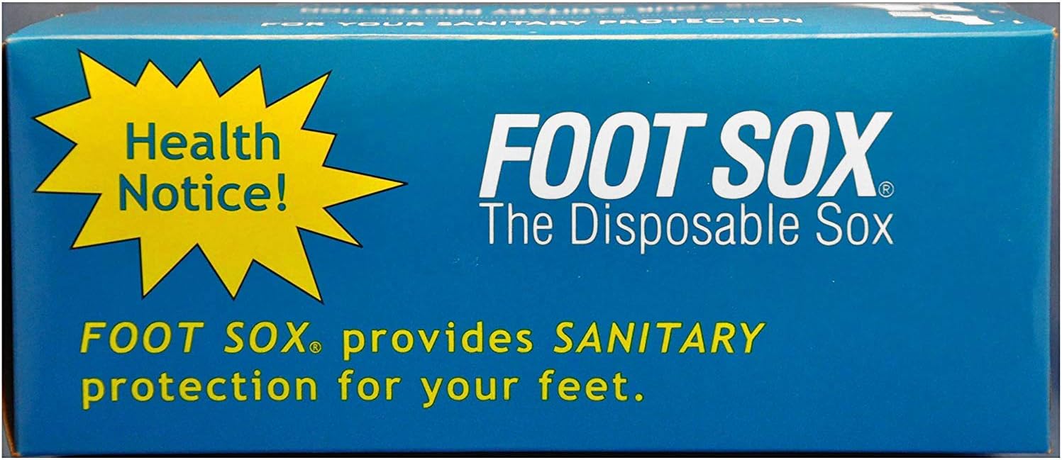 Foot Sox Original Sanitary Disposable Try on Socks (Womens Black)
