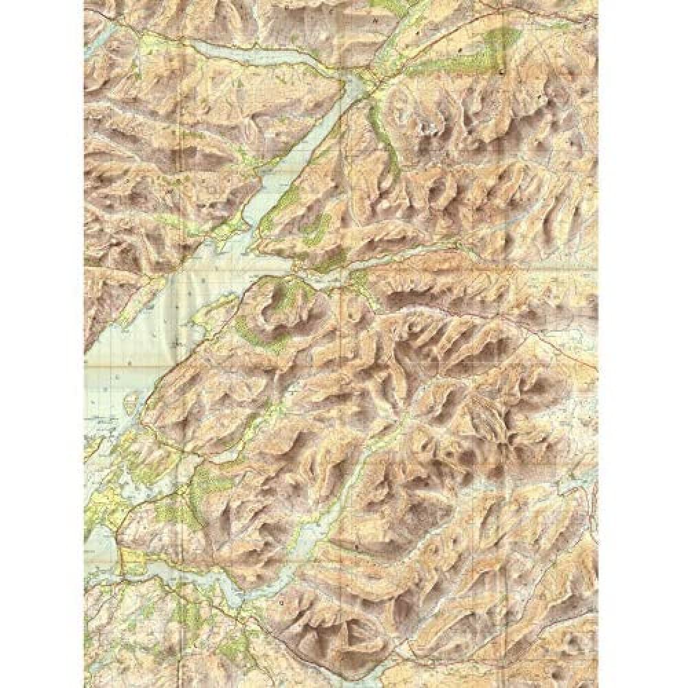 Artery8 Map Ordnance Survey 1959 Lorn Lochaber Scotland Art Print Canvas Premium Wall Decor Poster Mural