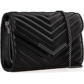 DEXMAY Women Clutch Purses Fashion Quilted Vegan Leather Envelope Evening Handbags Crossbody Bags with Chain Shoulder Strap | Fashion, Quilted, Vegan Leather, Evening, Chain Shoulder Strap