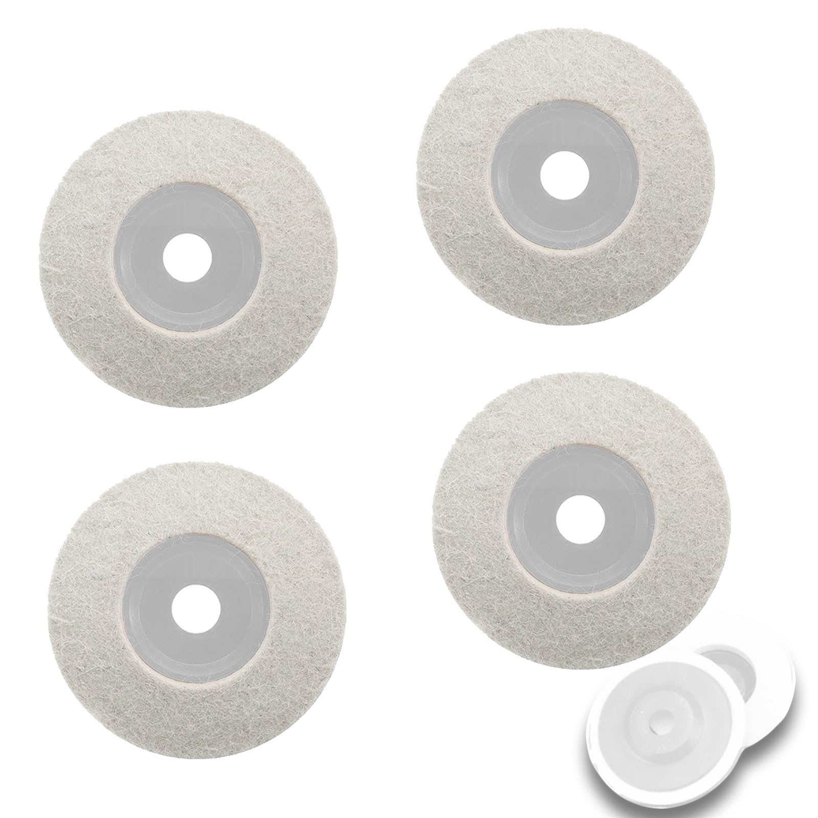 PLATEYTR Metal Polish - Polishing Wheels,4PCS Premium Metal Polishing Kit, Complete Polishing Disc Pad Kit for Green Angle Grinder