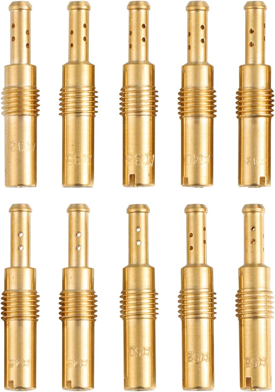 Pilot Jets - Slow Jet Carburetor Idle Kit for PWK Keihin OKO CVK #32,35,38,40,42,45,48,50,52,55 by Vautoparts, Pack of 10