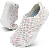 Womens Walking Shoes Comfortable Wide Diabetic Shoes Adjustable Zero Drop Edema Shoe Breathable Neuropathy Nursing Shoes Casual Wide Width Sneakers