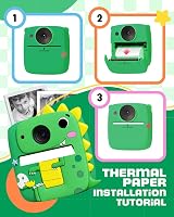 Lenudar Kids Camera Instant Print 1080P 12MP Green Toy Camera Gift 3-9 view 7