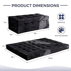 MAXYOYO Tri-Fold Mattress, 6 Inch Tufted Folding