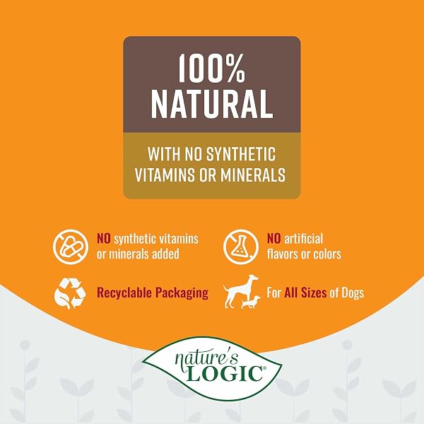 NATURE’S LOGIC NATURAL DOG PEANUT BUTTER TREAT – 100% NATURAL SPREAD WITH PEANUTS, CHIA SEEDS & COCONUT OIL – OMEGA 3 & 6 FOR HEALTHY SKIN & COAT – ALL BREEDS & LIFE STAGES – MADE IN USA