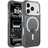 DEERLAMN Strong Magnetic Case for iPhone 17 Pro 6.3-Inch,[Compatible with Magsafe][Military Grade Drop Protection] Translucent Matte Shockproof Protective Phone Cover-Frosted Gray