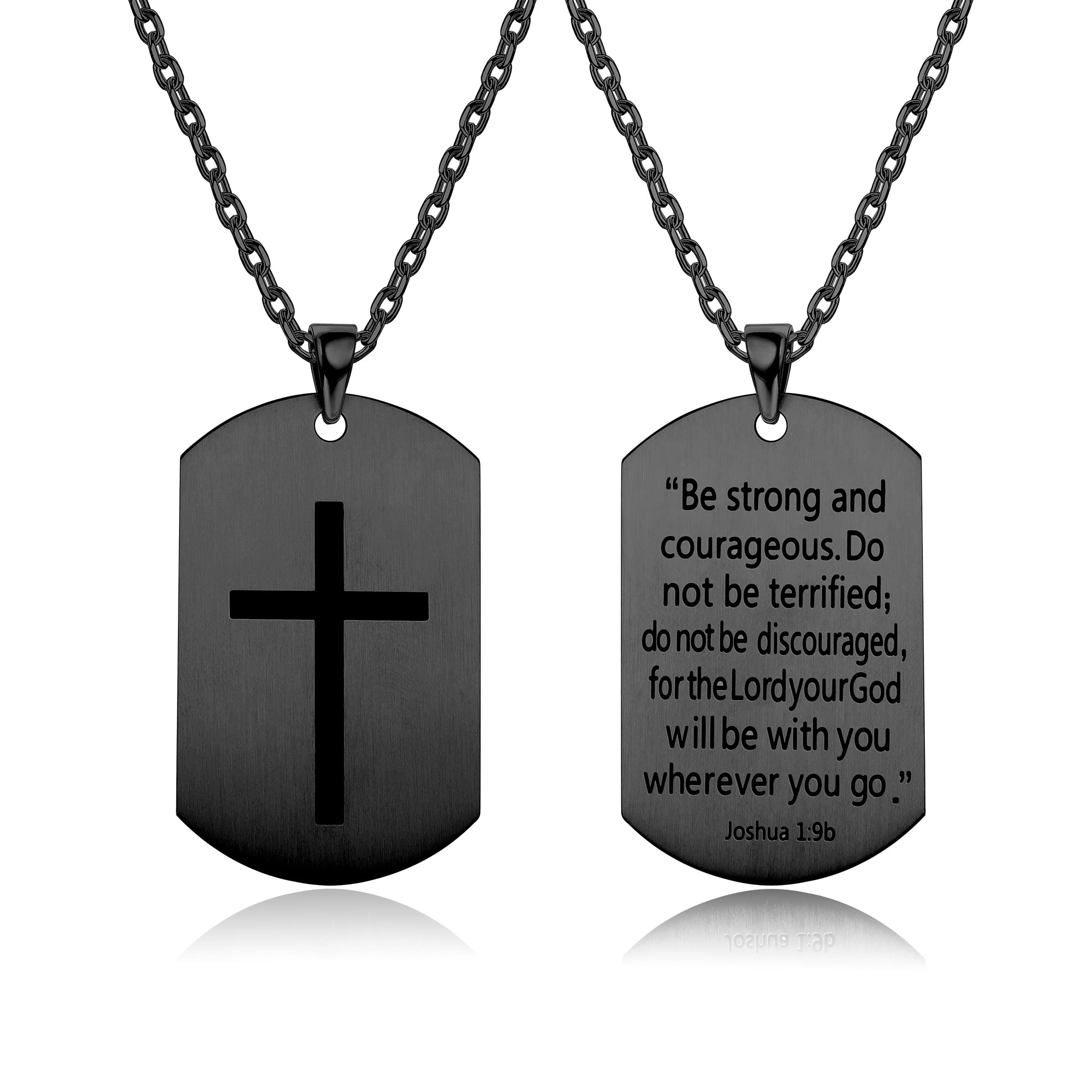 KALVICA Inspirational Necklace for Men 316L Stainless Steel Dog Tag Necklace Fashion Jewellery Gift for Men Women Teens