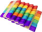 OWLKELA 300Pcs Mini Coloured Lollipop Sticks 65mm Wood Lolly Craft Sticks view 3