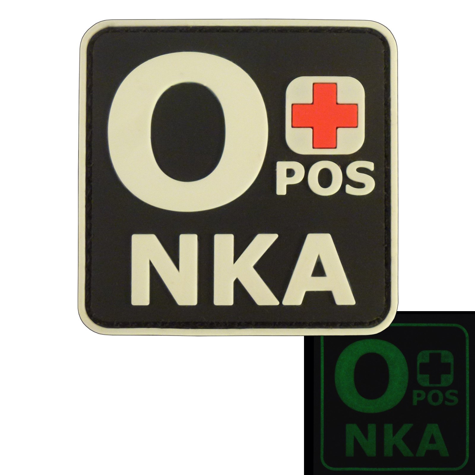 LEGEEON Small Glow Dark Tactical Morale PVC Rubber Patch, 1-Piece, Hook and Loop Mounting